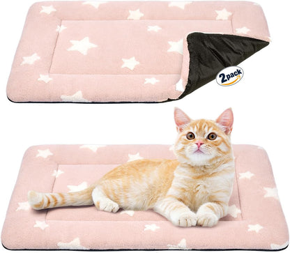 Mora Pets Cat Bed for Indoor Cats Washable Dog Crate Pad Cute Star Dog Bed Mat for Small Dogs Pet Kennel Pad for Cage Soft Flat Puppy Kitten Cushion Sleeping Anti-Slip Grey 22 X 1336