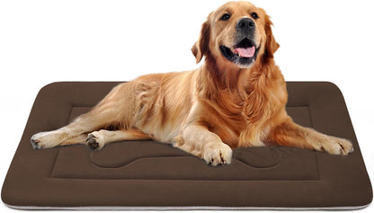 Large Dog Bed Soft Dog Crate Pad Mat, 42 in Non-Slip Bottom Washable Dog Sleeping Mattress Pet Beds Cat Bed Kennel Pad, Dark Blue Gray18
