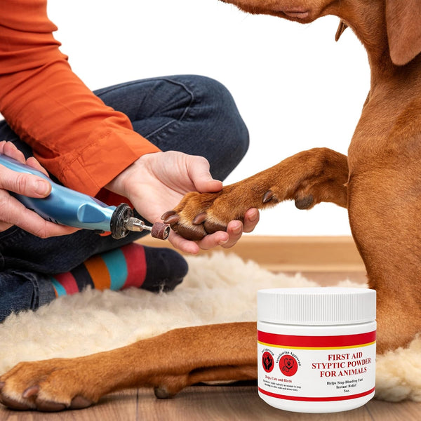 5 Oz Styptic Powder for Dogs, Cats & Birds Stops Bleeding– Quick Blood Clotting for Nail Clipping, Minor Cuts, Tail Docking & Wing Clipping – Pet First Aid Hemostatic Powder with Sealed Top & Scoop | Stops Bleeding, Quick Blood Clotting for Nail Clipping, Minor Animal Cuts & Wound Care, Pet First Aid Hemostatic7