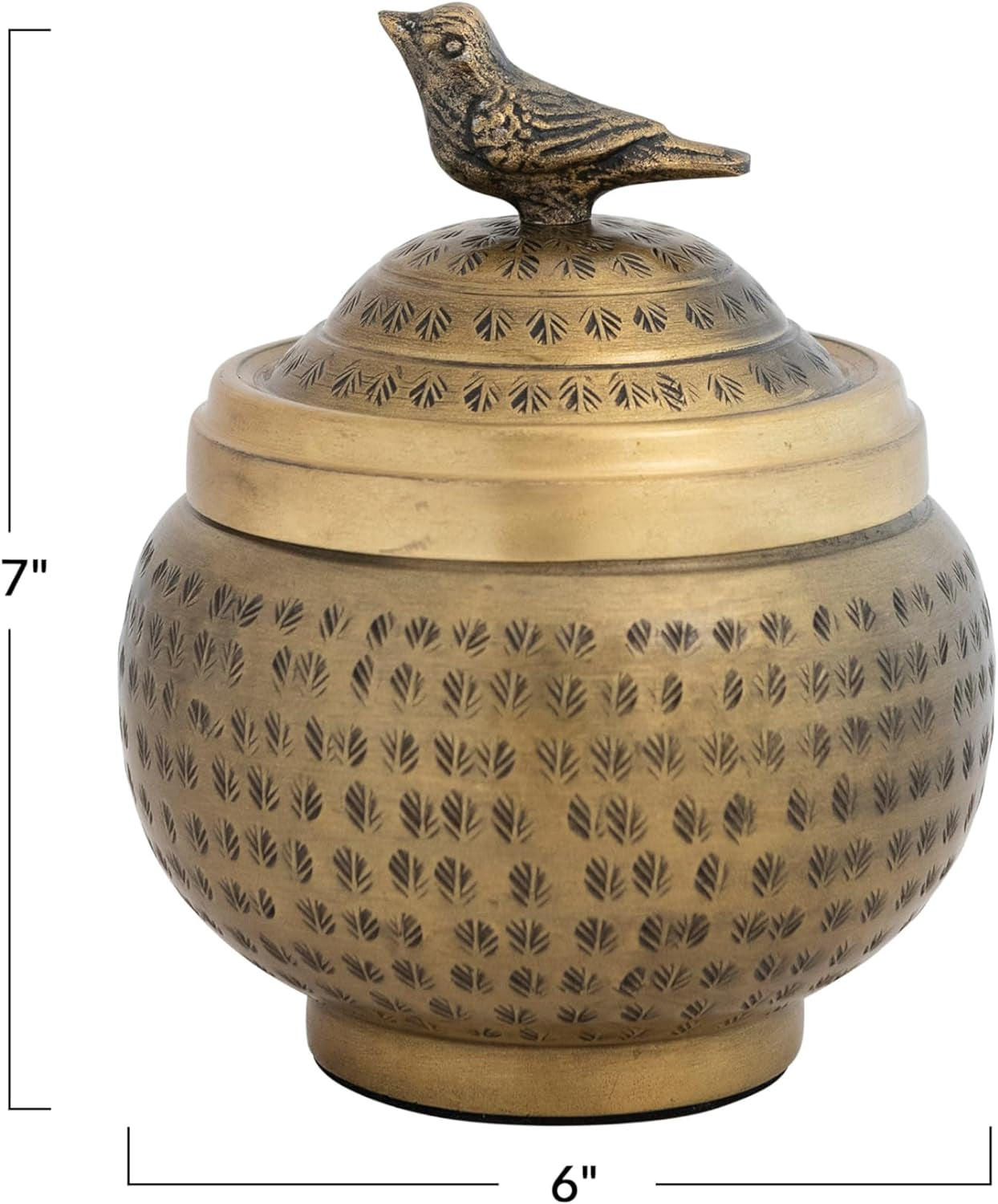 round-hammered-metal-container-with-bird-finial-brass-finish