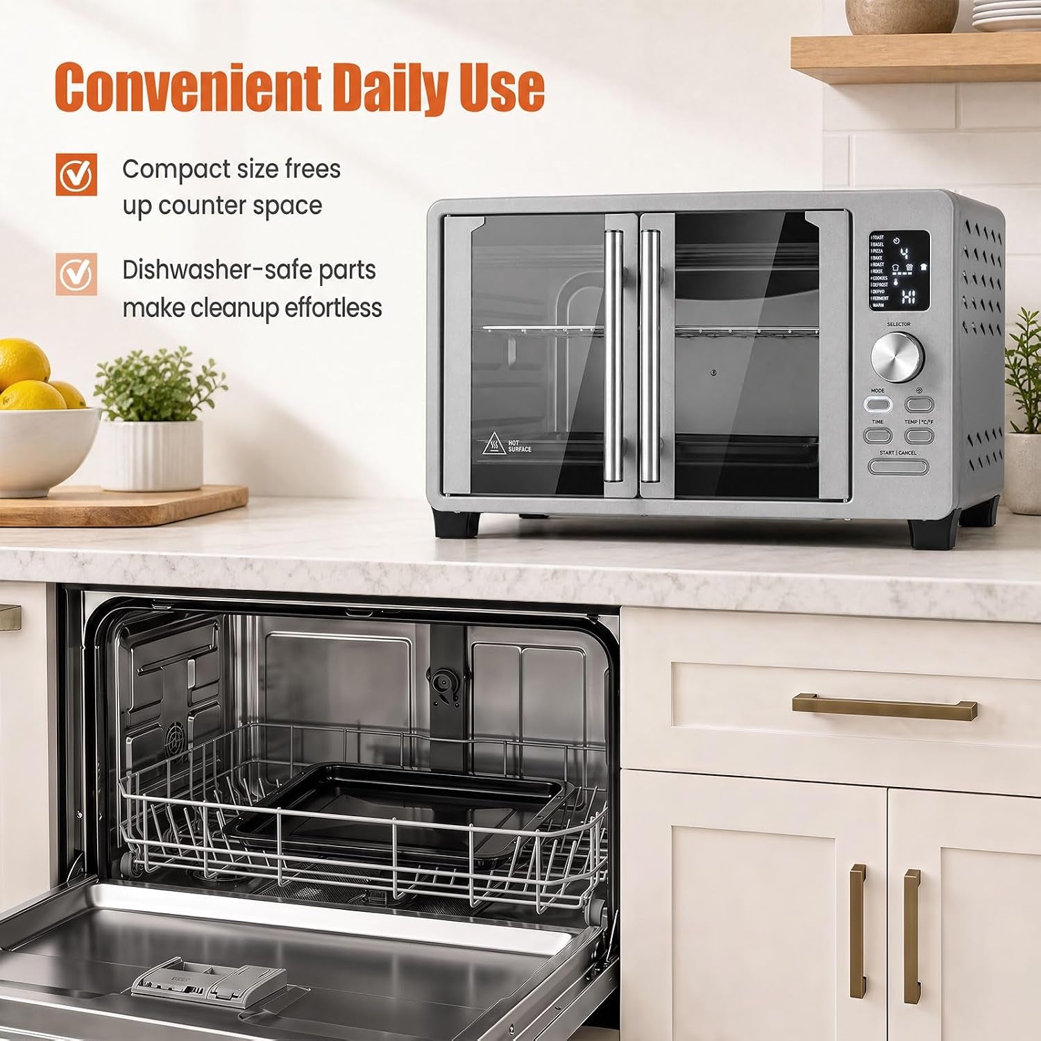 25l-french-door-air-fryer-toaster-oven-countertop-1500w-11-presets-baking-tray-rack-crumb-tray-clip-digital-display-dishwasher-safe-stainless-steel