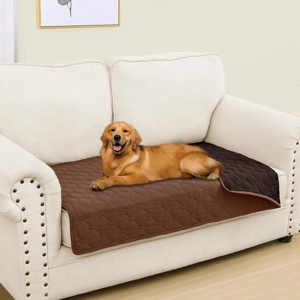 Smiry Waterproof Dog Bed Cover, Reversible Pet Blanket for Sofa Couch | Soft Washable Dog Blanket, Leakproof Couch Cover for Dogs Cats & Furniture Protection, 52X82, Grey/Dark Grey115