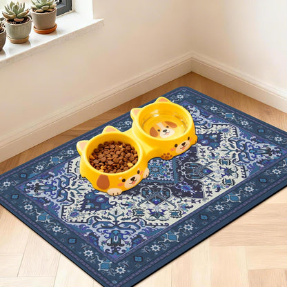 Pet Feeding Mat for Floors Cat Food Mat Waterproof Dog Food Mat and Water Absorbent Quick Dry Non Slip Mat for Cat Bowls39