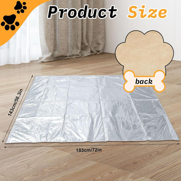 Kigley 2 Pcs Pet Deterrent Mat to Keep Dogs off Couch, Non-Electric Cat & Dog Deterrent Mat Pain Free Couch Covers to Keep Pets off Furniture Bed Indoor (72.05" × 56.30",Cream)2
