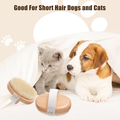 Soft Boar Bristle Pet Palm Brush for Short Haired Dogs and Cats with Band, Reduce Shedding, Ergonomic Dog Brush, Easy to Hold and Reduces Stress on Your Wrist | Ideal for Daily Grooming5