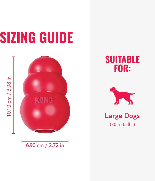 KONG Classic Stuffable Dog Toy - Fetch & Chew Toy for Dogs - Treat-Filling Capabilities & Erratic Bounce for Extended Play Time - Durable Natural Rubber Material - for Large Dogs5