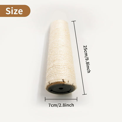 10" Cat Scratching Replacement Posts Sisal Spare Scratcher Refill Post for Cats Cube Tower Kittens Scratch Pole Perch Interactive Toys Furniture Accessories Tree 2 Pack Include M8 Screws White3
