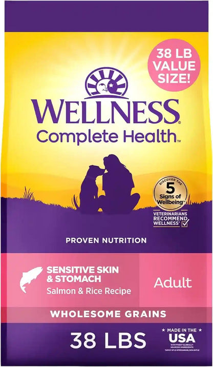 Wellness Complete Health Adult Dry Dog Food, Wholesome Grain Kibble, Natural, Chicken and Oatmeal Recipe, 30 Lb Bag12