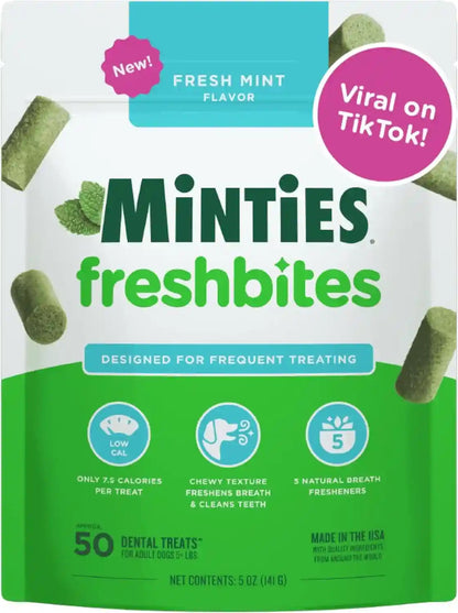 Minties Dog Dental Bone Treats, Tiny/Small Dental Dog Treats, 16 Ounces, Cleans Teeth, Fight Bad Breath, Removes Plaque and Tartar, 40 Count19