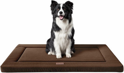 Dog Bed for Crate, Medium/Large Dogs Crate Bed,Washable Dog Beds Kennel Mat | Pet Beds Mat W/ Soft Wavy Plush Comfortable Anti-Slip Sleeping Mattress for Dogs & Cats,Gray7