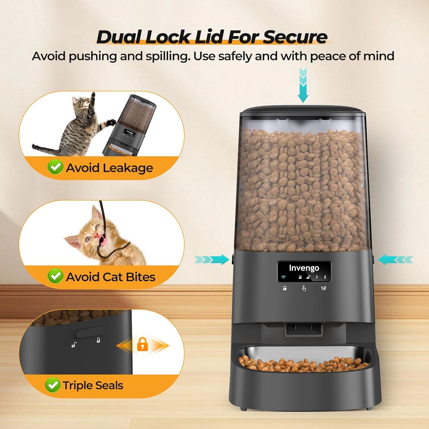 automatic-cat-feeder-with-app-control-5l-food-dispenser-for-cats-and-small-dogs-2-4-5g-wi-fi-programmable-portions-anti-jam-fresh-lock-stainless-steel-bowl-easy-to-clean