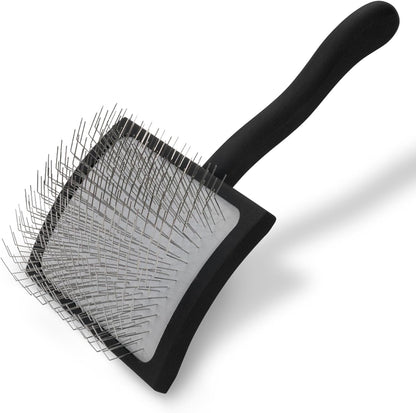 Chris Christensen Big G Dog Slicker Brush for Dogs (Goldendoodles, Labradoodles, Poodles), Groom like a Professional, Fluff Detangle Style, Saves Time Energy, Coral, Large10