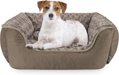 JOEJOY Rectangle Dog Bed for Large Medium Small Dogs - Washable Orthopedic Sofa Bed, Soft Breathable Puppy & Pet Cuddler, Durable Calming Dog Bed with Anti-Slip Bottom, Multiple Sizes, Beige17