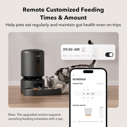PETLIBRO Automatic Cat Feeder for 2 Cats, 5G&2.4G Wifi Pet Feeders, 5L Programmable Cat Food Dispenser with Airtight Lock-Fresh Technology, Dual Stainless Steel Bowls, Low Food Sensor3