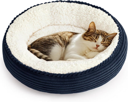 Love'S Cabin round Donut Cat and Dog Cushion Bed, 20In Bed for Cats or Small Dogs, Anti-Slip & Water-Resistant Bottom, Super Soft Durable Fabric Pet Beds, Washable Luxury Cat & Dog Bed Gray32