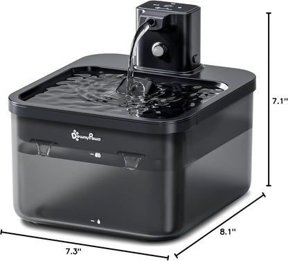 Downypaws Cat Water Fountain Cordless, Pet Fountain, 84Oz/2.5L, Black | Wireless Cat Drinking Water Fountains for Cats Indoor, Fursink , Battery Operated, Motion Sensor, Ultra Quiet Pump, Bpa-Free10