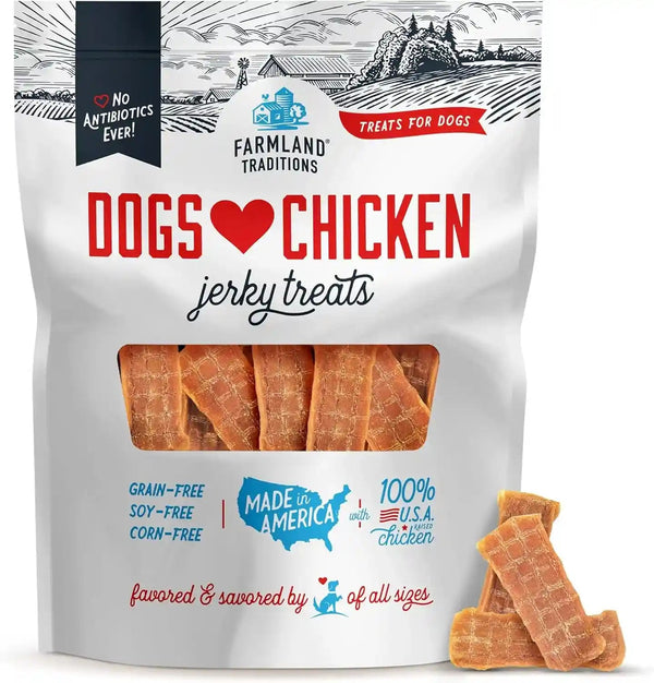 Farmland Traditions Filler Free Dogs Love Chicken Premium Jerky Treats for Dogs, 3 Lb. Bag20