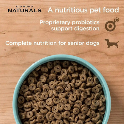 Diamond Naturals Senior Real Meat Recipe Natural Dry Dog Food with Real Cage Free Chicken, 35Lb | Balanced Protein & Fat Levels Tailored for Aging Dogs | Glucosamine to Help Support Joints & Mobility | Guaranteed Probiotics3