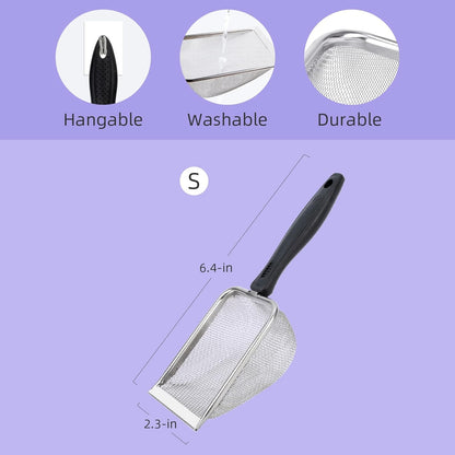Niteangel Hamster Sand Bath Scoop: Can Removes Clump Waste Keeps Clean Sand | Built to Last for Deeper Hygienic Clean - Stainless Steel Fine Mesh Sand Sifter for Niteangel Sandbath & Fine Sand2