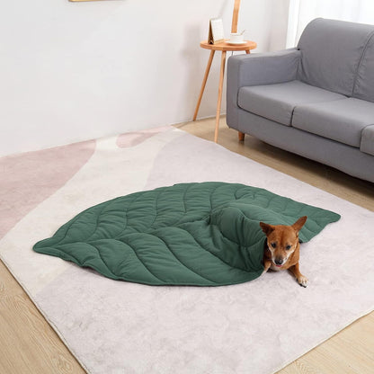 56X42 Inch Leaf Shaped Cotton Dog Blanket, Extra Large Pet Blanket for Small Medium Large Dogs, Machine Washable Puppy Mat for Couch Protection, Soft Plush Dog Bed for Furniture, Sofa, Floor6