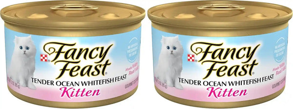 Purina Fancy Feast Tender Ocean Whitefish Feast Wet Kitten Food - (Pack of 24) 3 Oz. Cans12