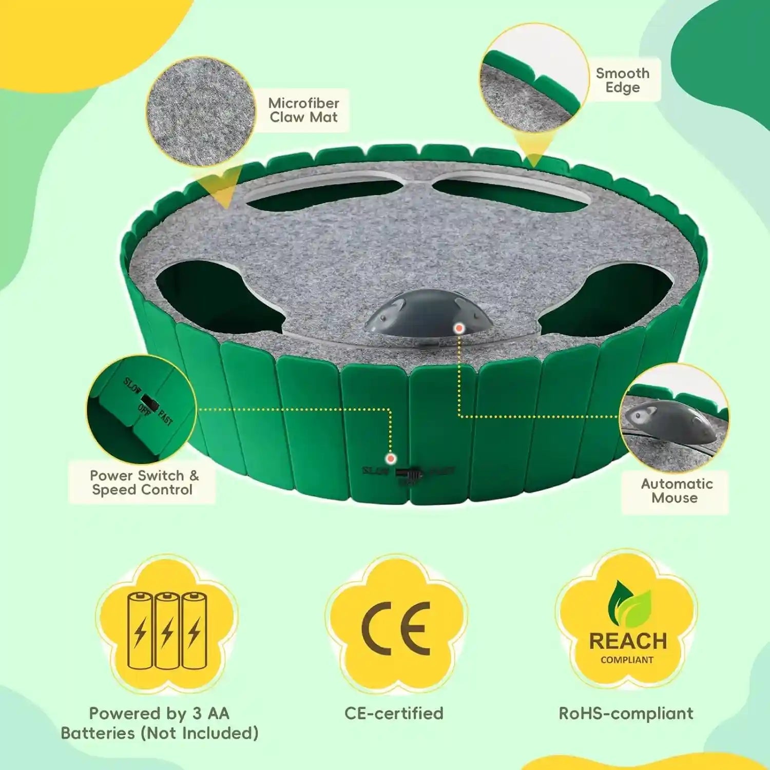 pawaboo-interactive-cat-toy-with-running-mouse-electronic-motion-cat-toy-automatic-teaser-for-indoor-cats-pop-and-play-hide-seek-cat-toys-hunting-mouse-for-pet-cat-kitten-play-fun-exercise-green