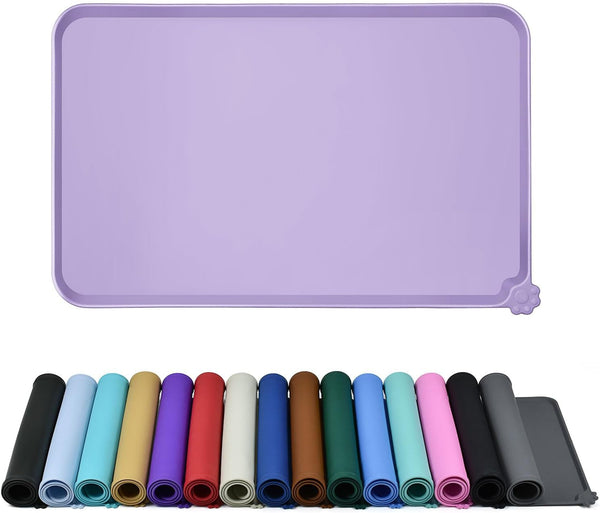 Reopet Silicone Pet Feeding Mat - Waterproof & Non-Slip Dog Cat Placemat | High Raised Edges Prevent Food & Water Spills to Protect Floors, Easy to Clean, Fit for Dog Cat Bowls9