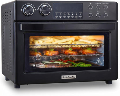 28QT Air Fryer Toaster Oven Combo, Large 12-In-1 Convection Countertop Oven, Jet Black1