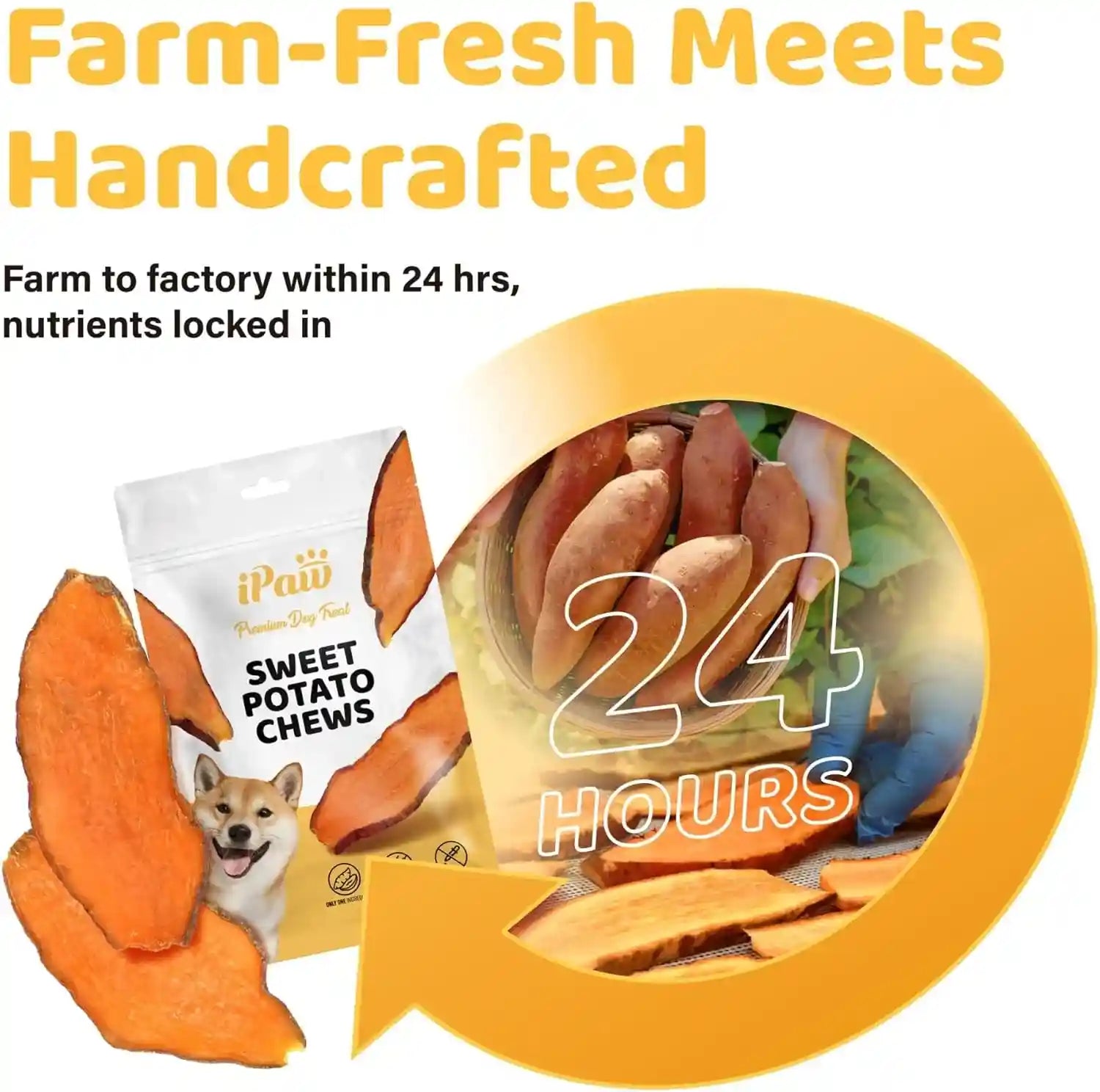 ipaw-sweet-potato-dog-treats-sqf-certified-production-process-dog-chew-human-grade-single-ingredient-rawhide-alternative-dog-treats-for-vegetarian-hypoallergenic-easy-to-digest