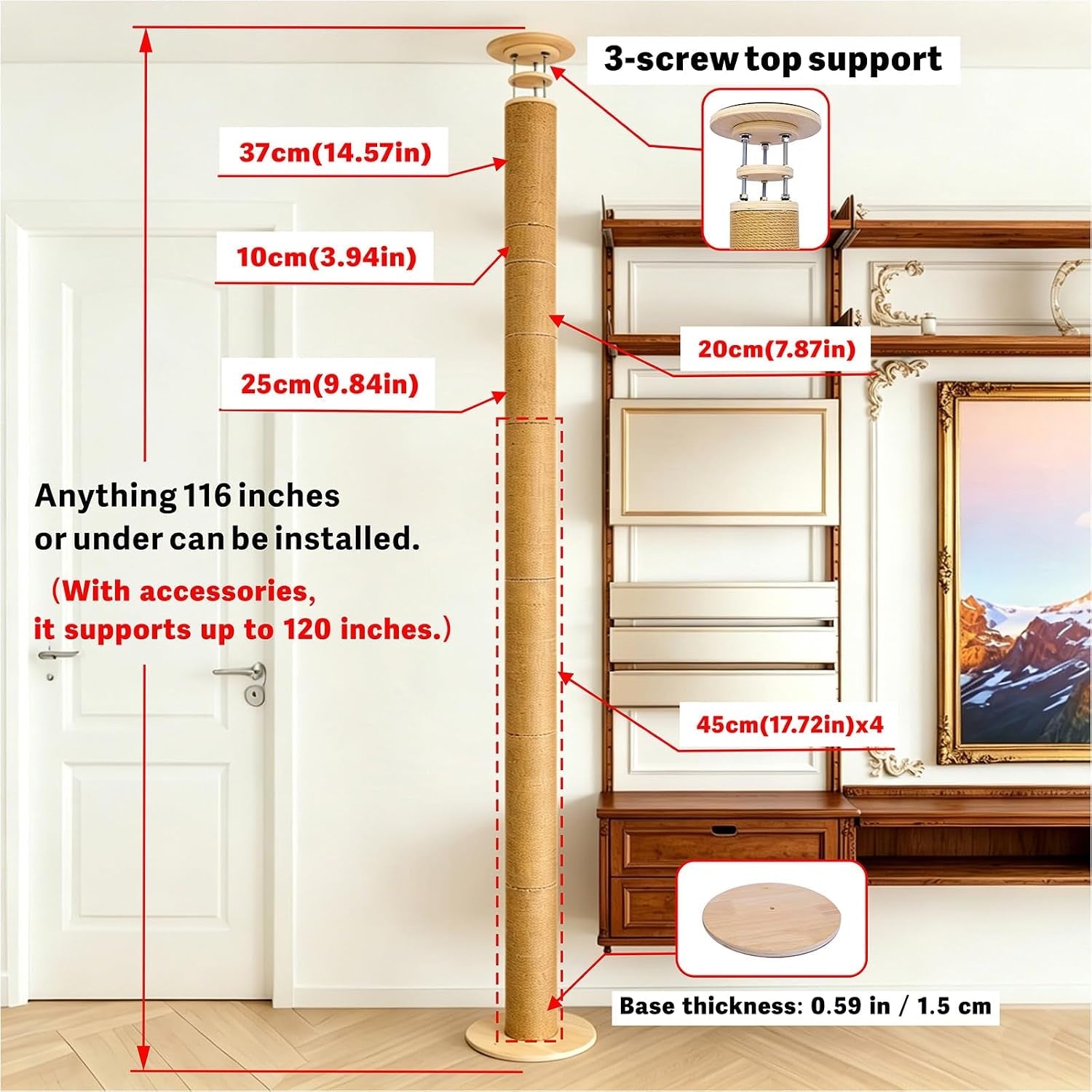 floor-to-ceiling-cat-scratching-post-tree-adjustable-height-40in-120in-tall-pvc-cat-climbing-pole-sturdy-cat-activity-tower-for-indoor-cats-to-climb-scratch-play