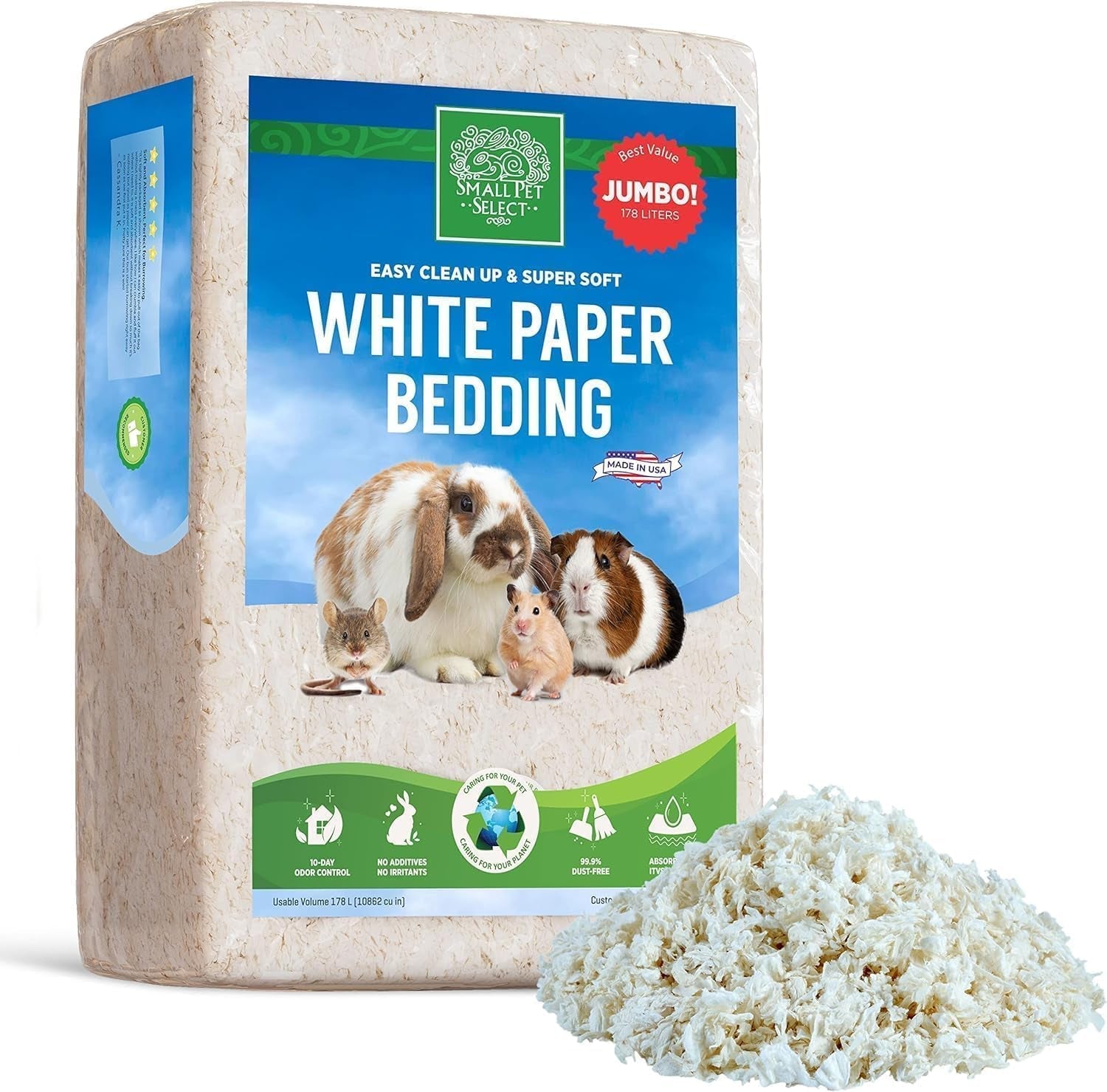 small-pet-select-unbleached-white-paper-bedding-178l-soft-absorbent-natural-bedding-odor-control-made-in-usa-for-guinea-pigs-rabbits-hamsters-small-pets