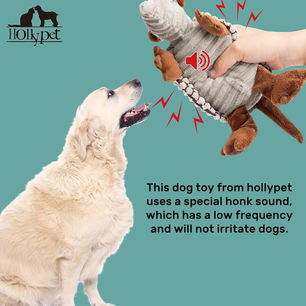 Hollypet Plush Squeaky Armadillo Chew Dog Toy for Small Medium, 8" | Cute Stuffed Armadillo Toy with Unique Grunt Squeaker & Textured Fabric for Teeth Cleaning. Great for Small & Medium Dogs5