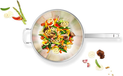 Original-Profi Collection Stainless Steel 12.6 Inch, 6.7 Quart Multi Ply Wok with High Dome Metal Lid3
