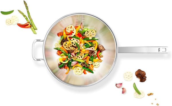 Original-Profi Collection Stainless Steel 12.6 Inch, 6.7 Quart Multi Ply Wok with High Dome Metal Lid3