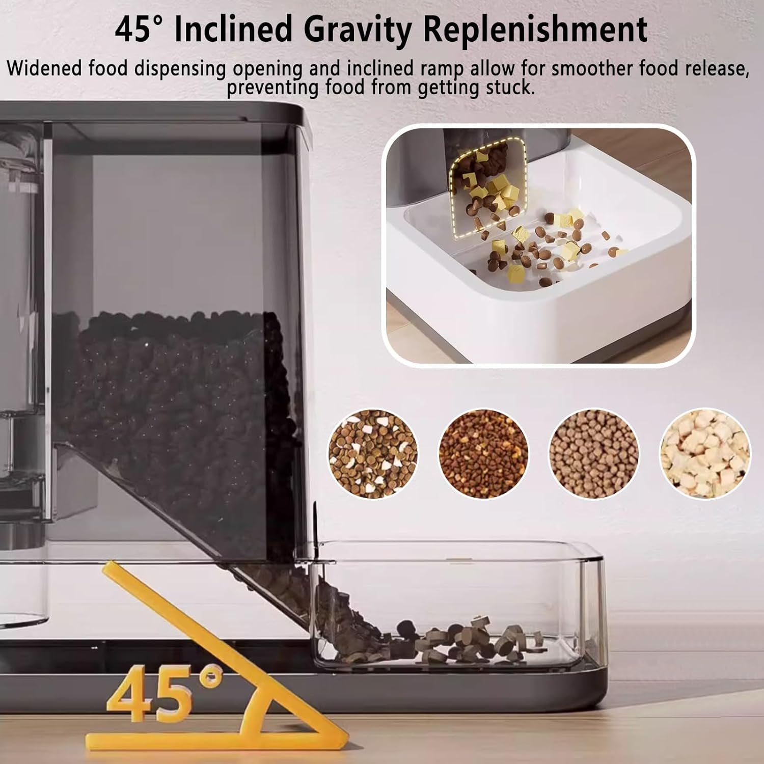 kathson-gravity-cat-food-and-water-dispenser-automatic-dog-feeder-waterer-2-in-1-auto-pet-food-and-water-bowl-set-self-feeding-for-puppy-kitten-grey
