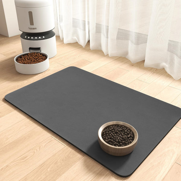 Montvoo-Absorbent Pet Feeding Mat-No Stains Pet Mat for Food and Water Bowl-Quick Dry Cat & Dog Food Mat Water Dispenser Mat-Pet Supplies Mat-Dog Water Bowl Mat for Messy Drinker,（Brown,16"X24"）8
