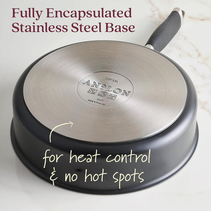 Advanced Ceramic Nonstick Pots and Pans, Induction Suitable, Dishwasher Safe, 9 Piece Cookware Set - Black with Cream Ceramic Interior4