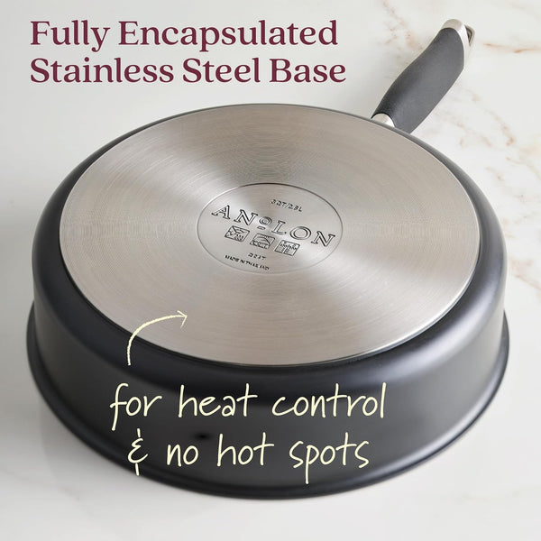 Advanced Ceramic Nonstick Pots and Pans, Induction Suitable, Dishwasher Safe, 9 Piece Cookware Set - Black with Cream Ceramic Interior4