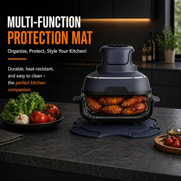 Tailored Ninja Crispi Powerpod Silicone Trivet – Hot Pads for Ninja Crispi Glass Air Fryer Accessories, Heat-Resistant, Non-Slip, Protection for Countertop, Fit Ninja FN101GY | FN101SG | FN101ST6