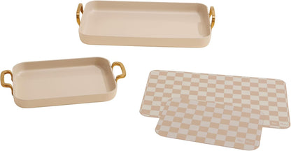 Our Place Essentials Griddle Pan Set, 4-Piece Nonstick Ceramic Cookware | Pfas-Free Ceramic Griddle Pan for Stove Top; Standard and Mini Pans, Reusable Silicone Oven Mats, Oven Safe to 450°F1