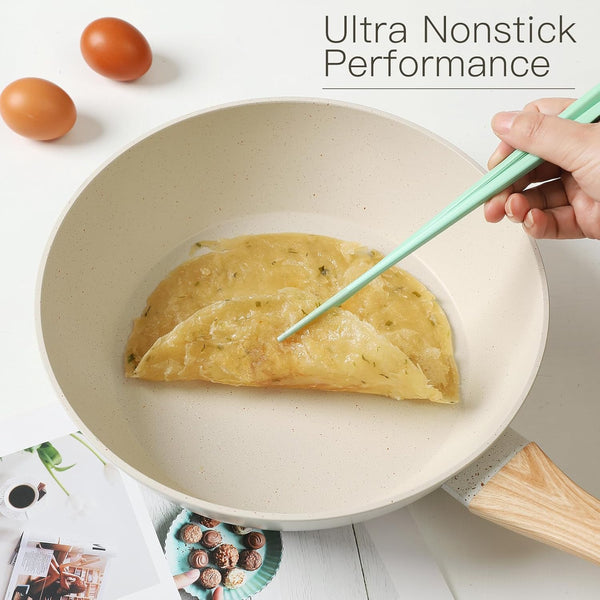 16PCS Pots and Pans Set Non Stick Cookware Juego De Ollas Para Cocina | Beautiful Great Value Food Cooks Evenly Cleans Easily with Frying Pan4