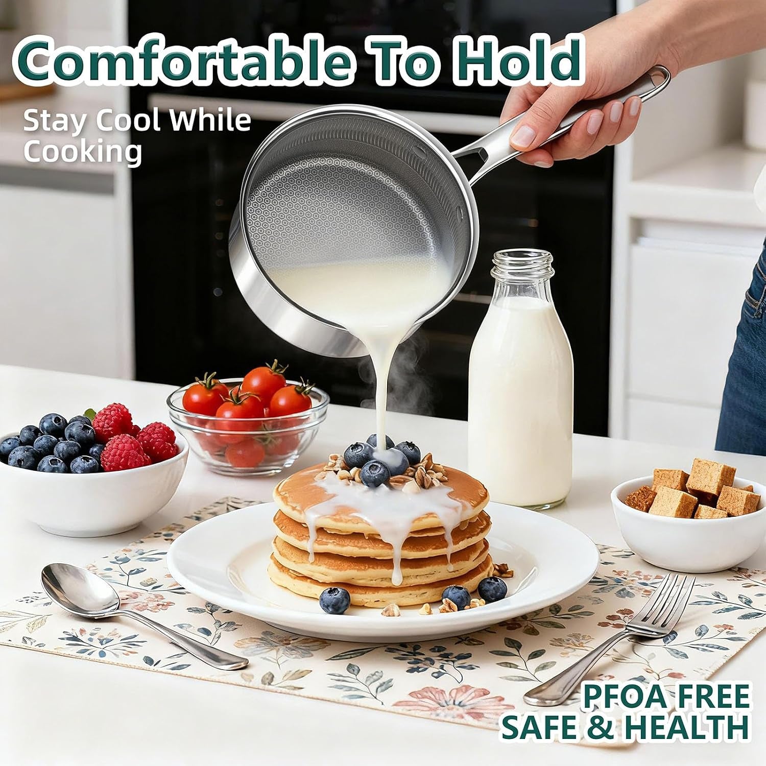 14-piece-hybrid-stainless-steel-cookware-set-with-3-silicone-trivets-heavy-duty-pots-and-pans-set-induction-compatible-oven-dishwasher-safe-pfoa-free