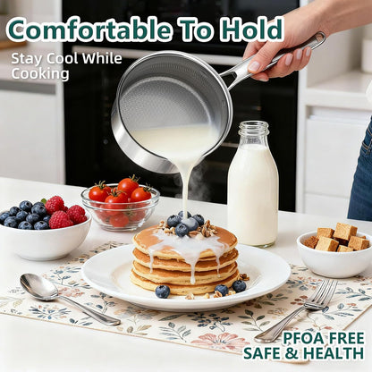 14-Piece Hybrid Stainless Steel Cookware Set with 3 Silicone Trivets | Heavy-Duty Pots and Pans Set, Induction Compatible, Oven Dishwasher Safe, PFOA Free9