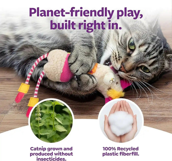 Smartykat Leggy Llama Catnip Crinkly Plush Kicker Cat Toy, Soft Floppy Body for Wrestling & Bunny Kicks for Cats & Kittens5