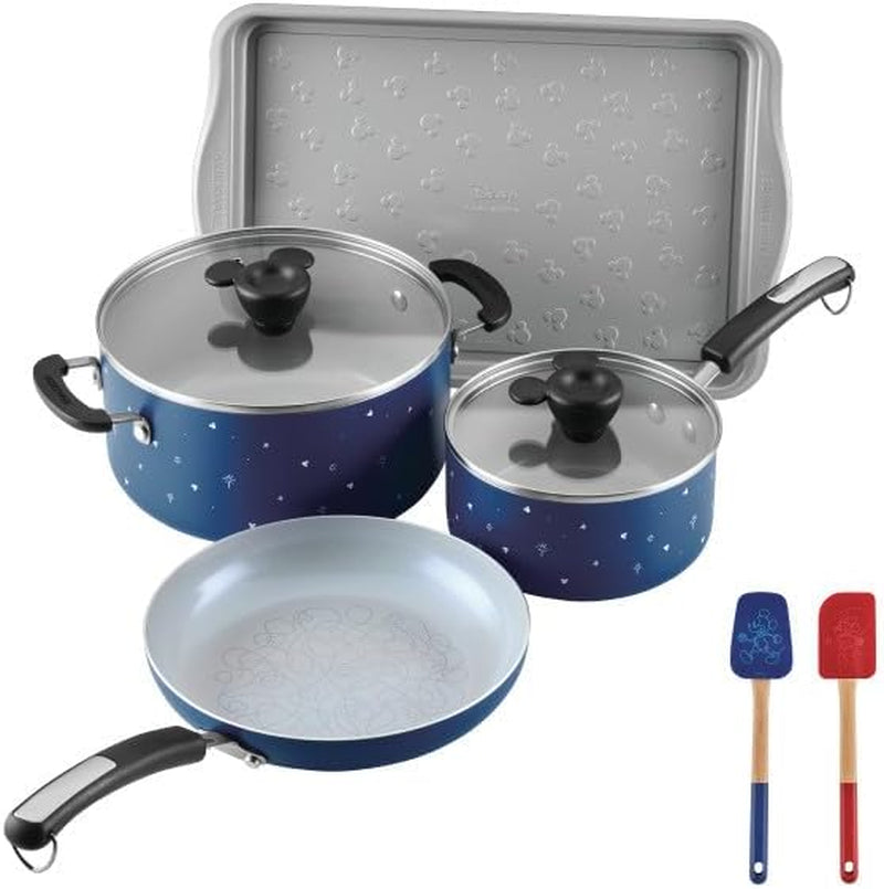 disney-bon-voyage-ceramic-nonstick-pots-and-pans-set-with-baking-sheet-cookie-pan-and-disney-home-kitchen-tools-8-piece-non-stick-cookware-set-blue