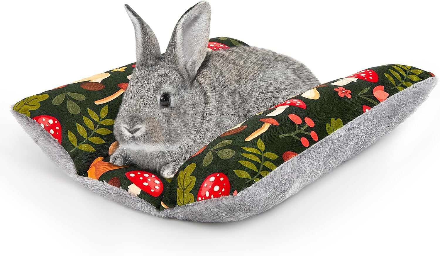 15x14-soft-plush-rabbit-bed-washable-cuddle-mat-for-small-pets-reversible-bunny-napping-cushion-with-thicker-padding-and-floral-designs-for-comfortable-rest-in-cages