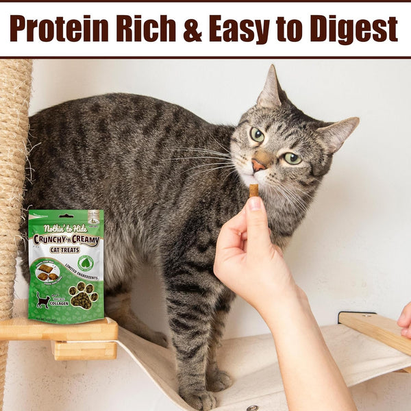 Fieldcrest Farms Collagen Cat Treats, Catnip, Crunchy & Creamy, 3 Oz Pouch | Supports Skin, Coat & Joints, High Protein, No Wheat or Soy, Great for Training & Rewards, All Life Stages5