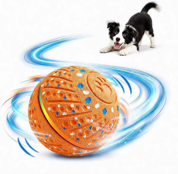 Interactive Dog Ball Toy for Small Medium Dogs – Automatic Rolling, Bouncing & Moving Dog Toy with LED Lights, 2-In-1 Fetch Toy, Durable E-TPU, USB Rechargeable (2.8” Blue)10