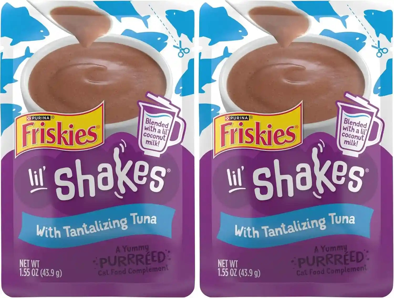 purina-friskies-pureed-cat-food-topper-lil-shakes-with-tantalizing-tuna-lickable-cat-treats-pack-of-16-1-55-oz-pouches