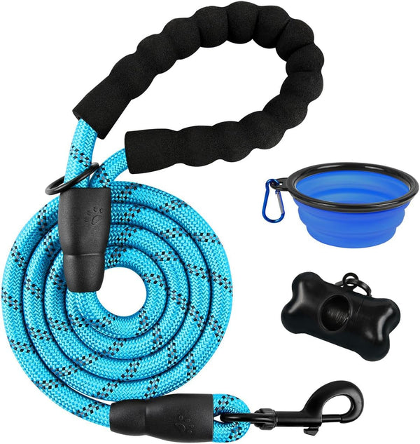 BARKBAY Dog Leashes for Large Dogs Heavy Duty Dog Leash 4/5/6 FT with Comfortable Padded Handle and Highly Reflective Threads for Medium Large Dogs Walking Training Running (5Ft-1/2'',Pink)13